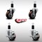 Service Caster 3'' SS Maroon Poly Wheel Swivel 1-3/8'' Expanding Stem Caster Set 2 Brakes, 4PK SCC-SSEX20S314-PPUB-MRN-2-TLB-2-138 - alternate 3